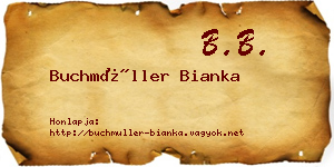 Buchmüller Bianka névjegykártya